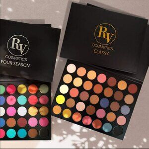 RV Cosmetics Four Season Makeup Palette With 35 Colors